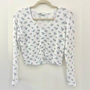 Hollister Floral Cropped Long Sleeve